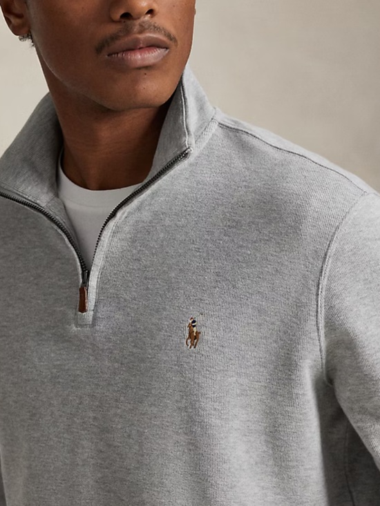 Ralph Lauren Other - Ralph Lauren Light Gray Quarter-Zip Turtleneck Sweater